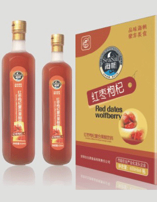 海帆紅棗枸杞復(fù)合果醋飲料650ml-六棱瓶裝