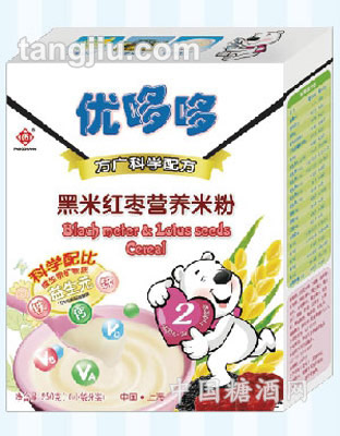 優(yōu)哆哆黑米紅棗營養(yǎng)米粉250g