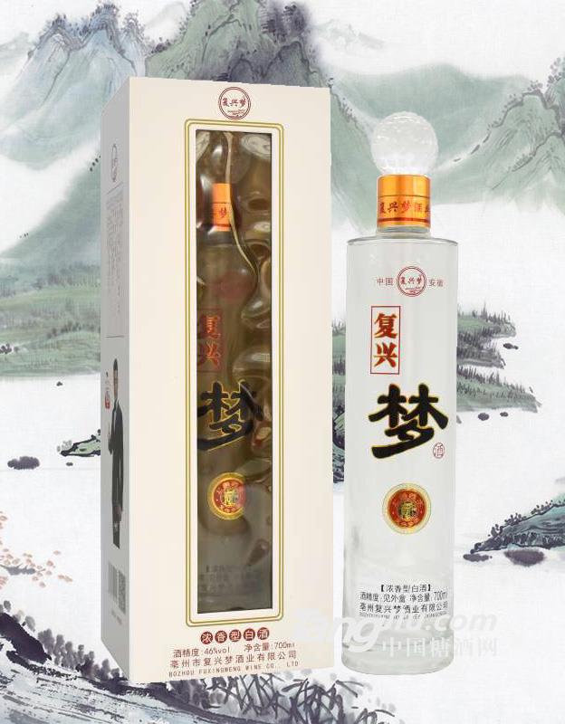 復(fù)興夢濃香型白酒700ml