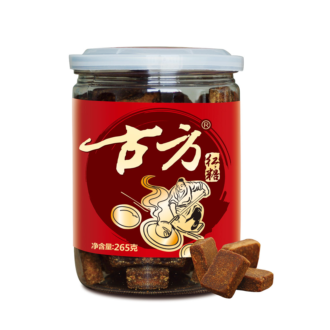 古方紅糖-新包裝糖塊265g