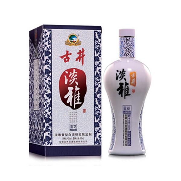 古井貢酒 古井淡雅 42度藍(lán)花 濃香型白酒 450ml