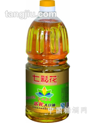 七彩花笨榨大豆油1800ml