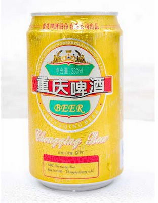 9度易拉罐重慶啤酒.