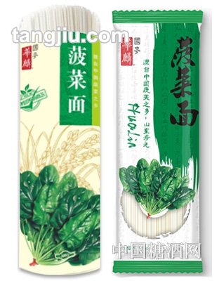 國夢華麟菠菜面350g