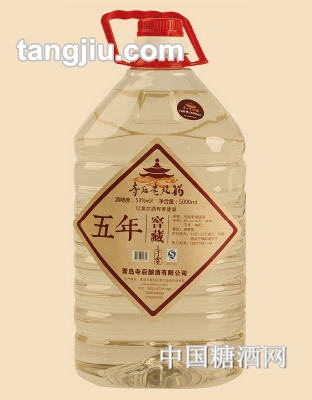 寺后老鍋燒酒五年窖藏53&#176;桶裝5L