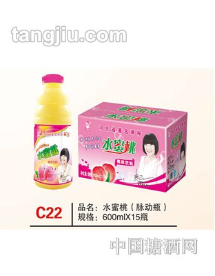 C22 品名：水蜜桃（脈動瓶） 規(guī)格：600mlx15瓶