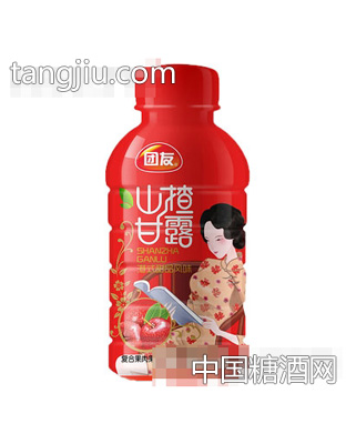 團(tuán)友山楂甘露港式甜品風(fēng)味復(fù)合果肉果汁飲料350m