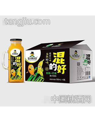 玉川果先生手柄方杯香蕉芒果復(fù)合果汁飲料988ml