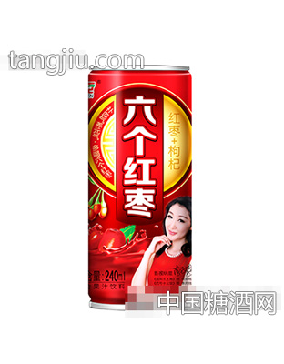 六個(gè)紅棗復(fù)合果汁飲料紅棗+枸杞240ml