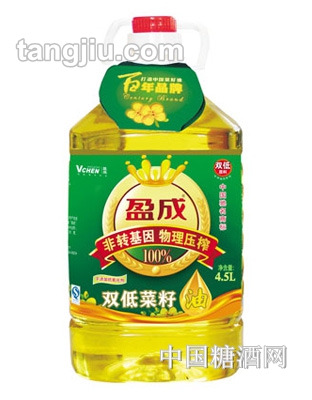 盈成雙低菜籽油99%4.5L