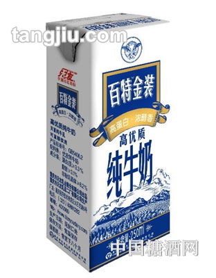 百特金裝高優(yōu)質純牛奶250ml