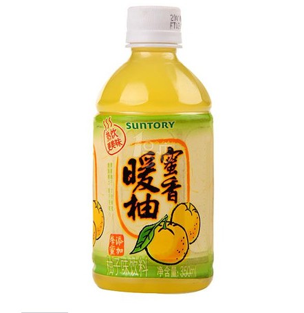 三得利蜜香暖柚柚子味飲料350ML/瓶