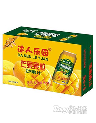 達人樂園芒果果粒芒果汁飲料箱裝-320ml