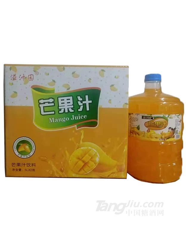 溢汁園芒果汁飲料5L×2瓶