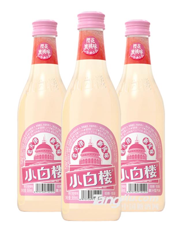 小白樓果汁汽水櫻花蜜桃味369ml