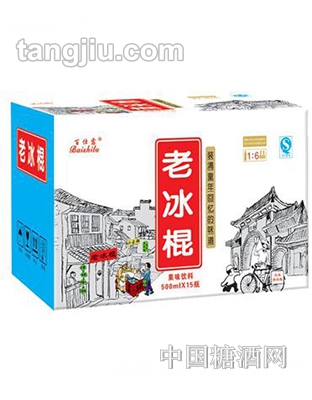 百仕露老冰棍果味飲料500ml&#215;15瓶