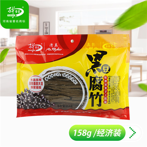 我當(dāng)家158g黑豆腐竹 黑豆腐竹廠家 河南特產(chǎn)黑豆腐竹